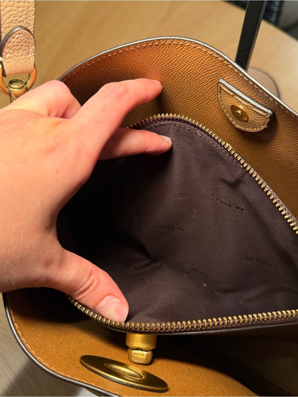 Coach Willow Shoulder Bag in Cream - Picture 12 of 14
